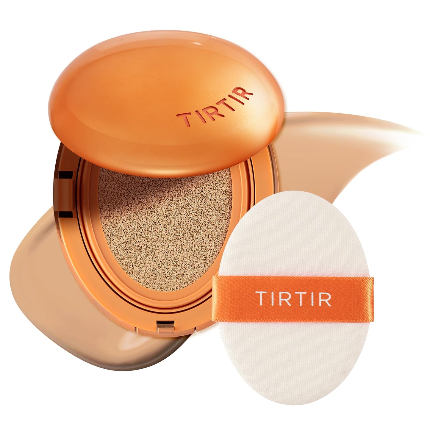 [*Mini Size*] TIRTIR Mask Fit Ai Filter Cushion Foundation | AI-Like Semi-Matte Finish - Up to 72-Hour Medium to Full Coverage Korean BB Cushion Make up Beauty, #25N Mocha, 0.15 Fl Oz