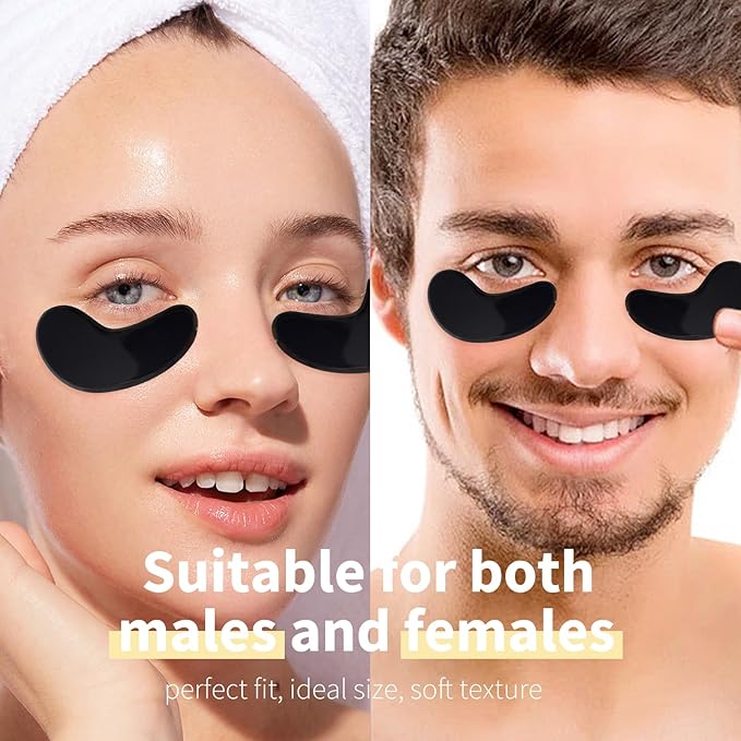 MOND'SUB Premium Under Eye Patches, Gel Eye Patches Hydrating & Refresh for Puffy Eyes, Under Eye Bags & Dark Circles, Natural Collagen Eye Gels Pads, Crystal Anti-Aging Eye Mask (Black)