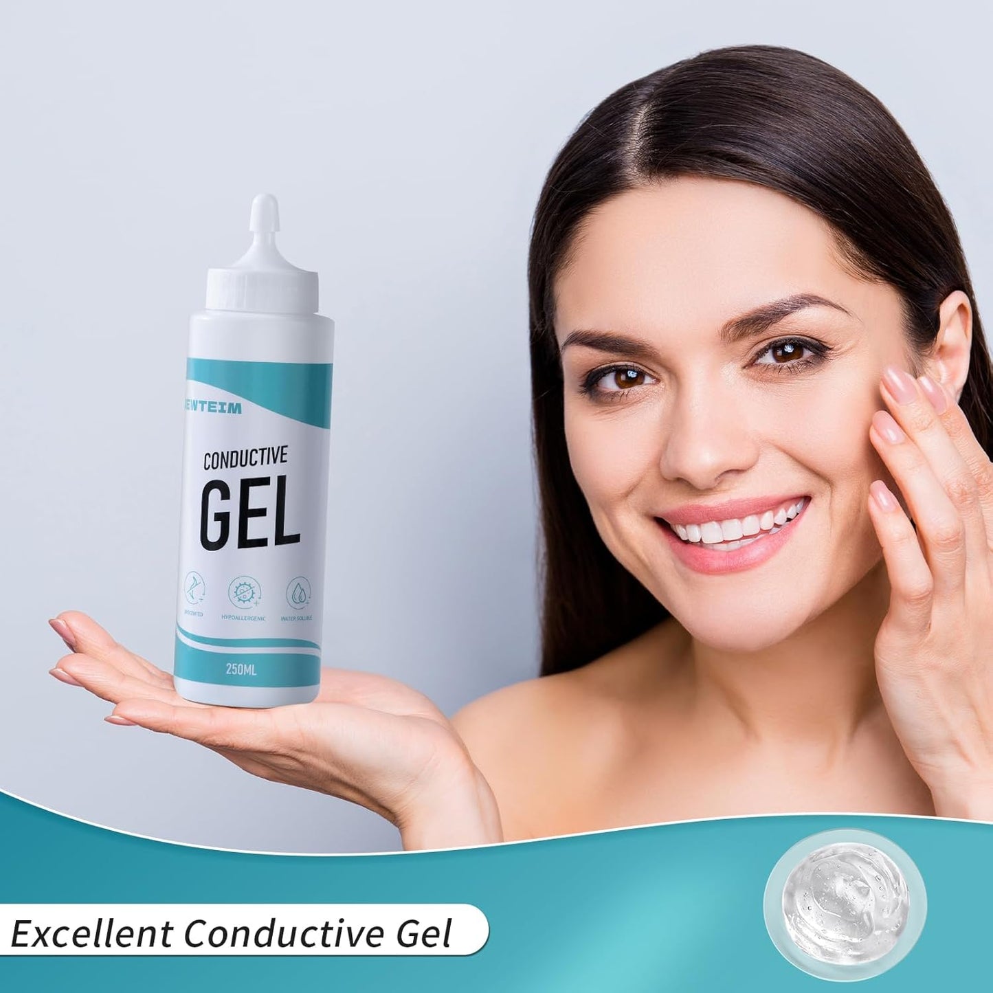 Conductive Gel for Face Microcurrent Skin Soothing and Hydrating, Pack of 2
