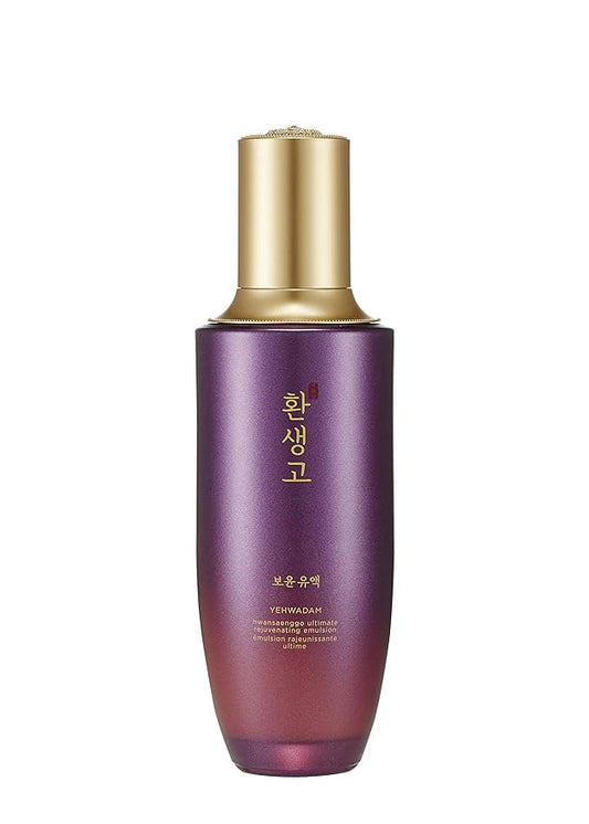 The Face Shop Yehwadam Hwansaenggo Ultimate Rejuvenating Emulsion | Premium Anti-Aging Emulsion Restores Skin Balance & Vitality | Nourishes Skin & Reveal Skin’s Youthful Radiance, 13.09 Fl Oz