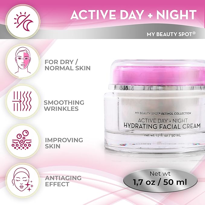 My Beauty Spot Retinol Skin Care Collection Active Day and Night 1.7 fl oz