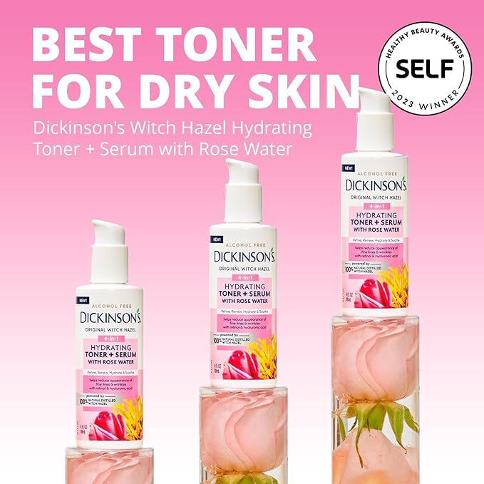 Dickinson's Witch Hazel Hydrating Toner + Serum with Rose Water