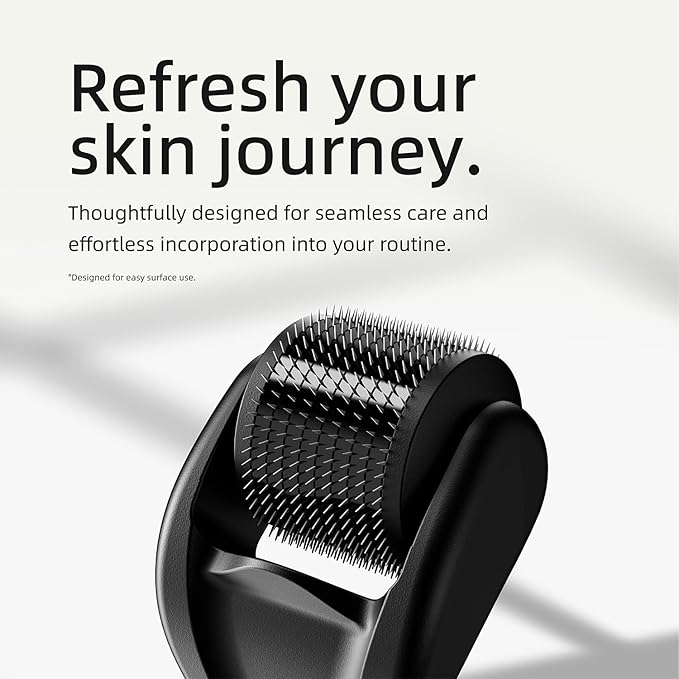 Microneedling Roller for Face and Beard | Derma Roller for Women and Men | Micro Needle Roller for Scalp Face [Pro]