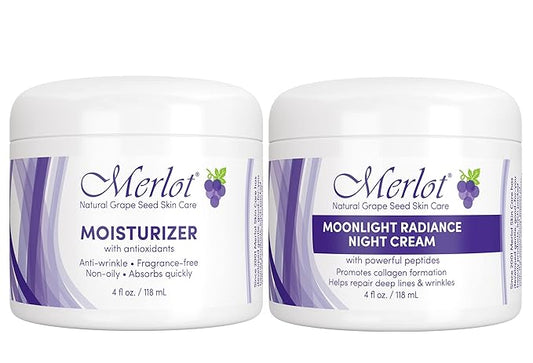 Merlot Skin Care Day and Night Moisturizer and Night Cream
