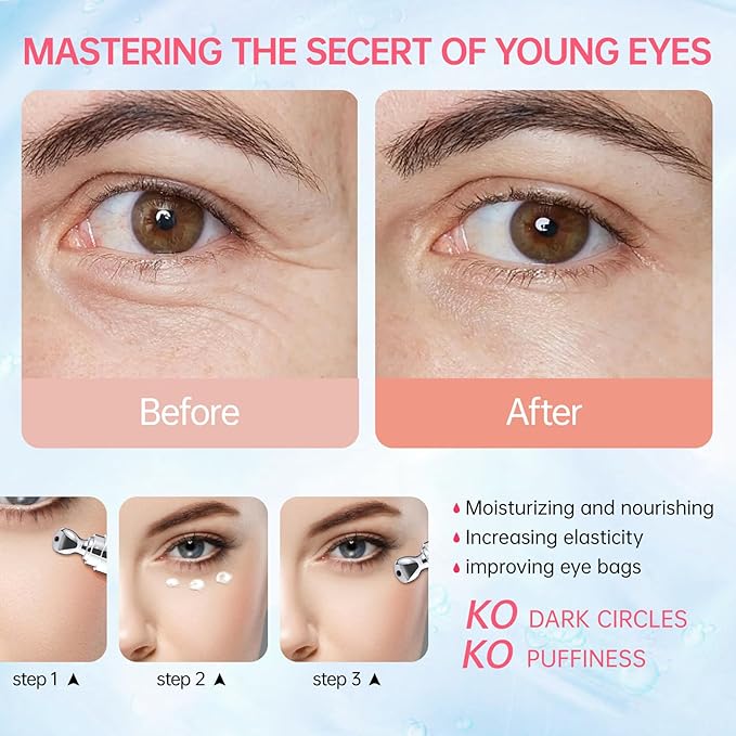 Instant Reduction of eye bags-Retinol Eye Cream Dark circles,Relieves Dark Circles And Puffiness, Youth Eye Cream: Anti-Wrinkles,Hydrating, Tightens The Delicate Skin Under The Eyes 0.7 OZ