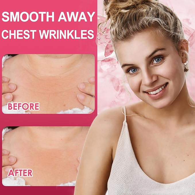 4 PCS Silicone Chest Wrinkle Pads | Reusable Wrinkle Patches | Overnight Anti-Wrinkle Solution for Youthful Skin | Reusable Anti-Aging Patches for Neck | Hypoallergenic, Long-Lasting