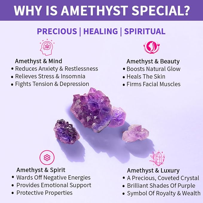 Nykaa Naturals Amethyst Face Roller - Diminishes Fine Lines and Wrinkles - Natural Crystals for Skin Calming - Tones and Sculpts Skin - 1 pc