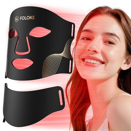 LED Light Therapy Mask Skin Care, LEDs face mask & neck mask Red - Wavelength for Home Use,– Advanced Skincare Made Easy