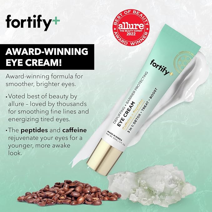 Fortify 9-in-1 Natural Skincare Eye Cream - Anti-Aging & Dark Circle Corrector, Dermatologist Tested - 30ML (Pack of 2)