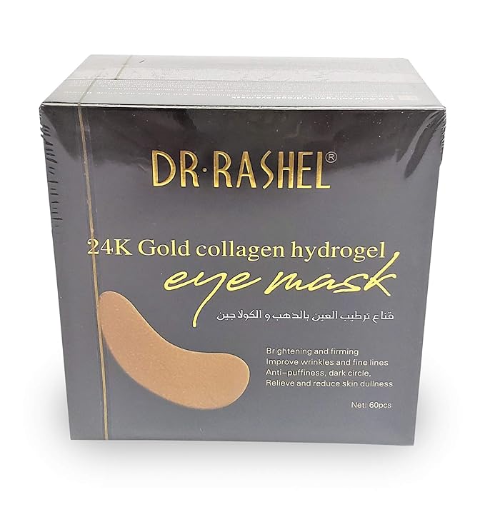 24k Gold Collagen Hydrogel Eye Mask | Improve Wrinkles, Anti Puffiness, And Dark Circle | 60 Pcs of Eye Mask