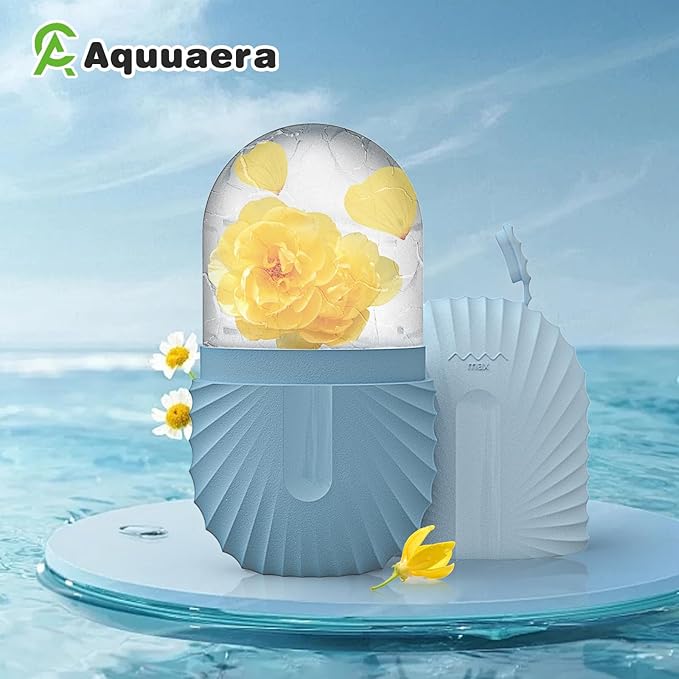 Ice Face Roller, Ice Cube Roller for Face，Facial Beauty Ice Roller Skin Care Tools,De-Puff Eye Bags, Reduce Migraine Pain（Blue）