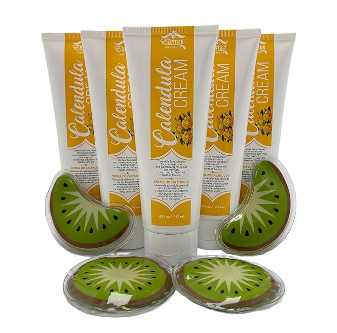 Eternal Spirit Beauty Calendula 4 Fl Oz 6-Pack with Bonus 4 Relaxing Hot/Cold Eye Patches