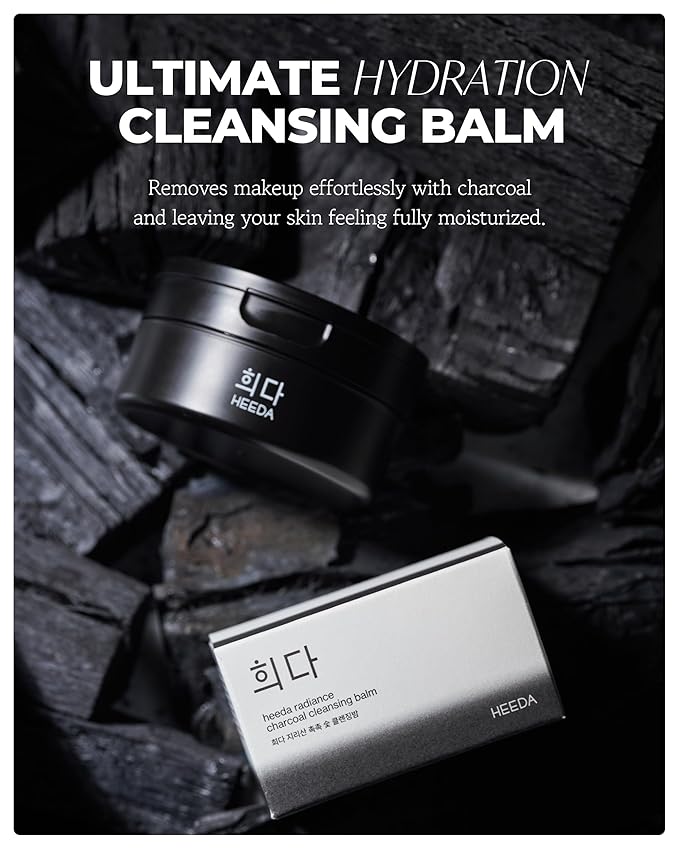 Charcoal Cleansing Balm, All in One Nourishing, Hydrating Makeup Melting Remover for Dry & Sensitive Skin, Korean Beauty Face Wash Cleanser 3.38 fl.oz