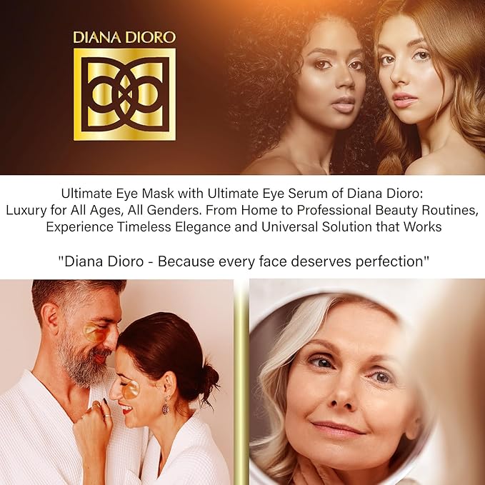 24K ULTIMATE Eye Care Set - Luxurious Anti-Aging Masks & Serum - Effective Under Eye Treatment for Puffiness, Dark Circles, Wrinkles
