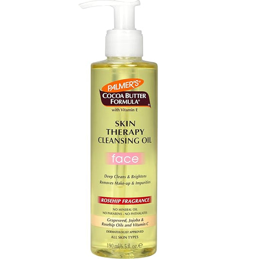 Palmer's Cocoa Butter Formula Skin Therapy Cleansing Oil for Face, Rosehip Fragrance, 6.5 Ounces (Pack of 6)