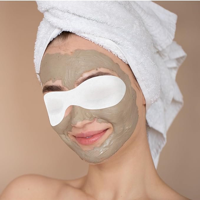 100 Sheets Eye Covers for Facials Disposable Eye Masks Non-woven Cotton Eye Pads Spa Eye Masks Eye Care Patches Paper Paper Beauty Sheets for Facial Treatments, Skincare Spa, Home Beauty Wet Compress