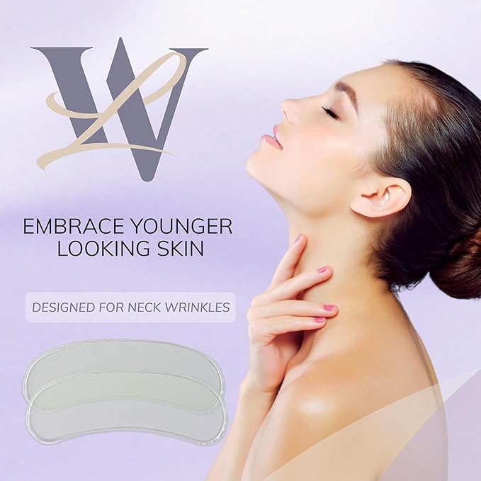 Reusable Neck Wrinkle Patches 2Pcs, Anti Wrinkle Patches, Face Tape for Wrinkles Overnight, Silicone Neck Patches, Silicone Wrinkle Patches for Neck Overnight, Silicone Patches for Wrinkles