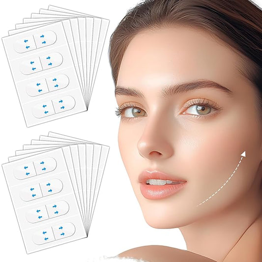 Sibba Face Tape 160 Pcs Invisible Lift Tapes Instant Tightening Sticker Portable Neck Patches Jowls Stickers Saggy Skin Strips Face Care Tape Clear Facical Tape for Double Chin Neck Wrinkle