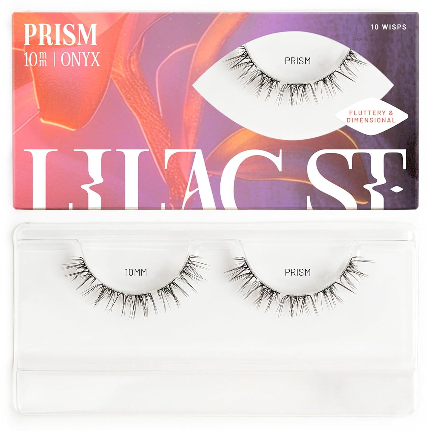 Lilac St - Prism Glamorous Faux Eyelash Clusters (10mm) - Dynamic & Fluttery Volume - DIY Lash Extension Wisps - Lightweight & Lifelike - Lasts 10 Days - Women Founded, Cruelty Free, Vegan - 10 Lashes