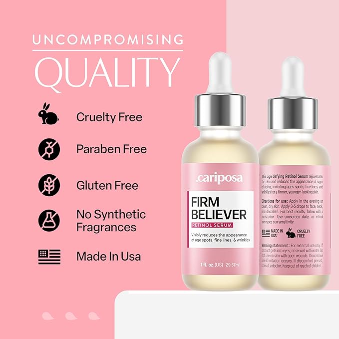 Skin Renewing Retinol Serum for Face Anti Aging & Pore Refining - Firming Serum for Fine Lines - Resurfacing Retinol Serum for Acne Marks - Retinol for Beginners Mild Formula 0.1%