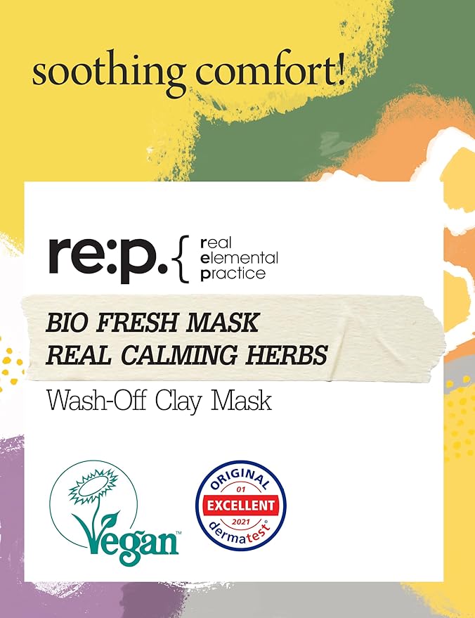 RE:P BIO FRESH MASK with REAL calming HERBS 4.58 Fl Oz (130g) - 100% Vegan, Cruelty-free - Natural calming peel off mask with Real Calendula + Real Chamomile – Korean Skin Care
