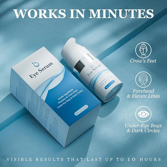 Under Eye Bags and Wrinkles, Wrinkle Filler, Eye Cream Visibly Reduces for Bags Under Eyes Bags Dark Circles Treatment