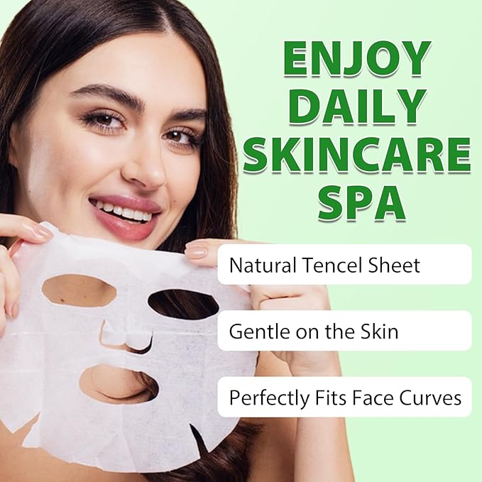 Face Masks Skincare, 6 Pack Variety Sheet Masks - Hydrating & Smoothing, Moisturizing & Nourishing for All Skin Types