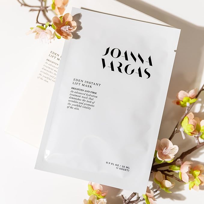 Joanna Vargas Eden Instant Face Lift Facial Masks - Anti Aging Sheet Mask - Skin Firming Face Sheet Mask - Hydrating Sheet Mask for Glowing Skin - Premium Face Mask Skin Care with Hyaluronic Acid 1pc