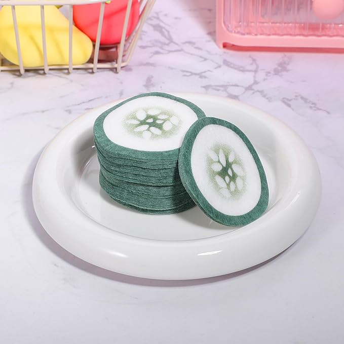 100pcs Under Eye Pads Disposable Cucumber Print Non-Woven Eye Patches Eyelash Pad DIY Eye Care Tool for Home Travel and Salon