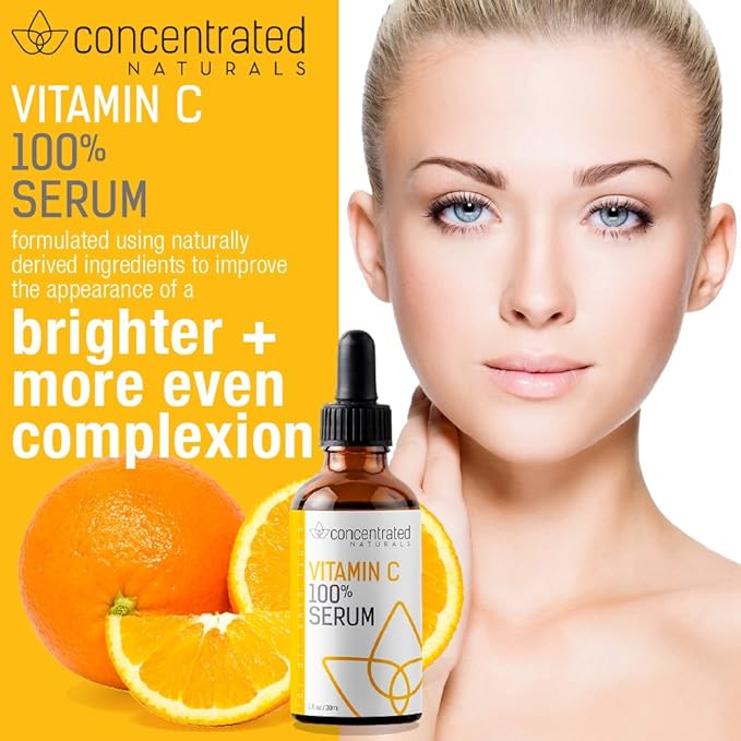Vitamin C Serum for Face | Professional Grade | High Concentrate Formula May Help Smooth Appearance of Wrinkles, Brightens | May Improve Appearance of Skin Tone for More Youthful-Looking Skin 1oz
