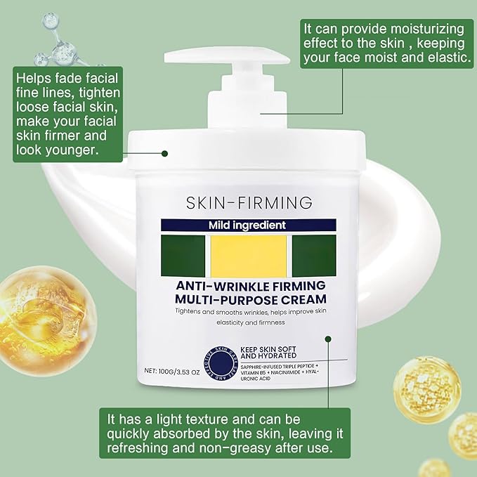 Advanced Firming & Wrinkle-Reducing Cream -Skin Firming Rejuvenating Cream, Skin Firming Rejuvenating Serum Deep Hydration, Skin Firming Rejuvenation for All Skin Types (1.76 Fl Oz, 1PCS)