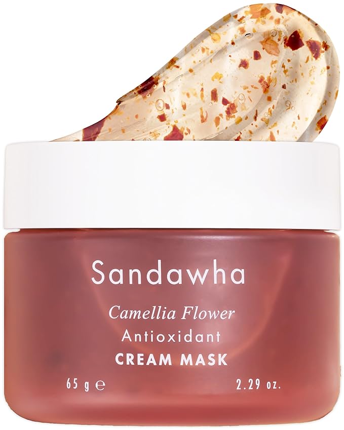 SKINCURE Camellia Flower Cream Mask - Antioxidant, Petal-Infused Wash-Off Facial Mask, Anti-Aging & Hydrating Treatment for Dry and Rough Skin, Illuminates & Refreshes, 2.3 fl. oz.