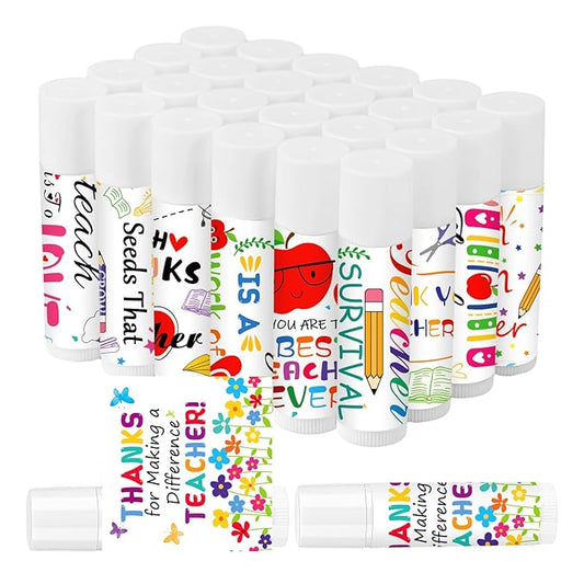 50 Pack Teacher Appreciation Lip Balm Bulk,Thank You Lip Care, Moisturizing and Nourishing Lip Balm for Teacher Appreciation Gifts Supplies