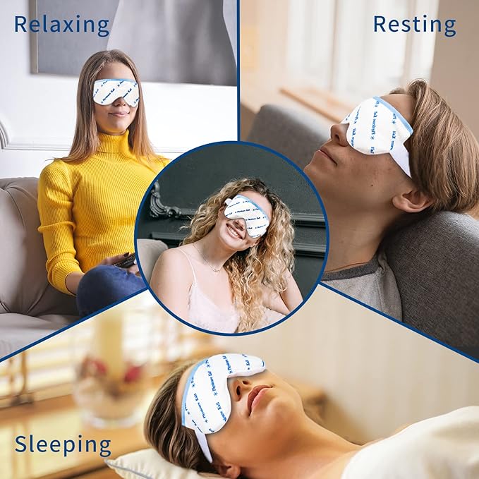 Heated Eye Mask | Moist Heat Compress Relief for Dry, Pink Eyes | Microwave Activated Therapy