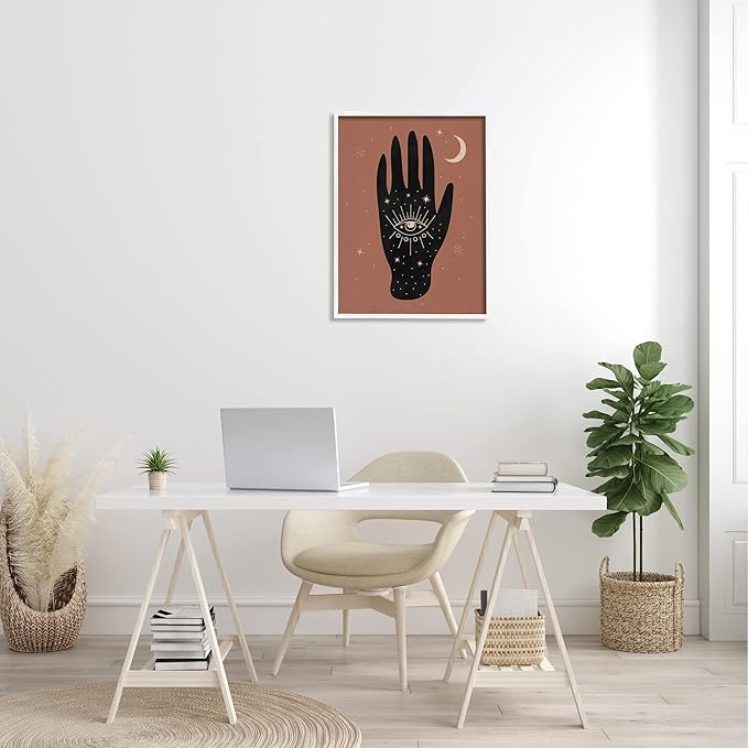 Stupell Industries Celestial Bohemian Chic Hand With Enlightened Eye Tattoo, Design by Nina Blue