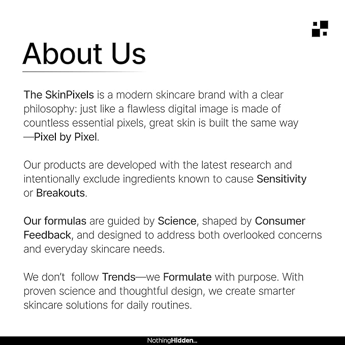 The SkinPixels 10% Niacinamide Brightening & Glow Face Serum – Reduces Dark Spots, Acne, Fine Lines & Wrinkles, Pore Minimizer, Anti-Aging with Tranexamic Acid, Alpha Arbutin & Hyaluronic Acid, 30ml