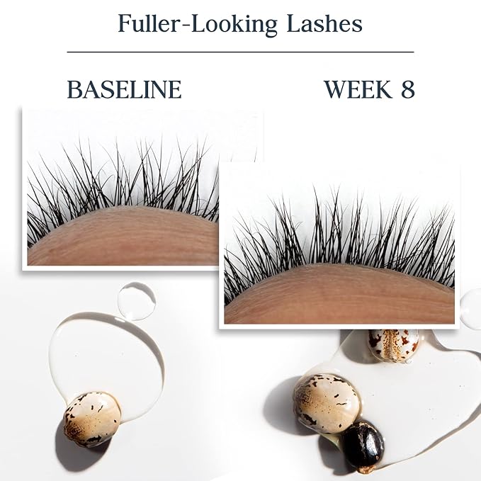 HERITAGE STORE Castor Oil Serum Volumizing Treatment for Fuller, Longer Looking Eyelashes, Bold Brows - Ophthalmology Tested Lash Serum w/Organic Castor Oil, Black Castor Oil, Biotin, Vegan, 0.42oz