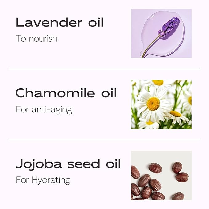 2 PCS JING MENG LAVANDULA ESSENTIAL OIL, REDUCE THE LOOK OF SPOTS, BOOST RADIANCE, Nourish, Push as silky smooth, Soothe, Chamomile, jojoba seed SKIN CARE FOR WOMEN,Mommy,s Gift