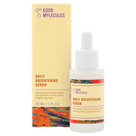 Good Molecules Daily Brightening Serum - Hydrating Facial Serum with Beta Arbutin and Hyaluronic Acid to Moisturize - Anti-Aging Skincare for Face