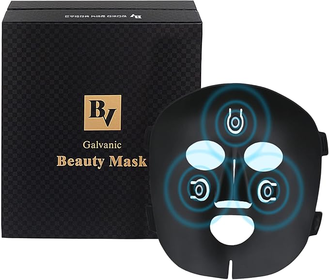 TheMogan Bandivita Facial Micro Galvanic Cell Silicon Mask Hydration 140% Absorption Skin Care Black