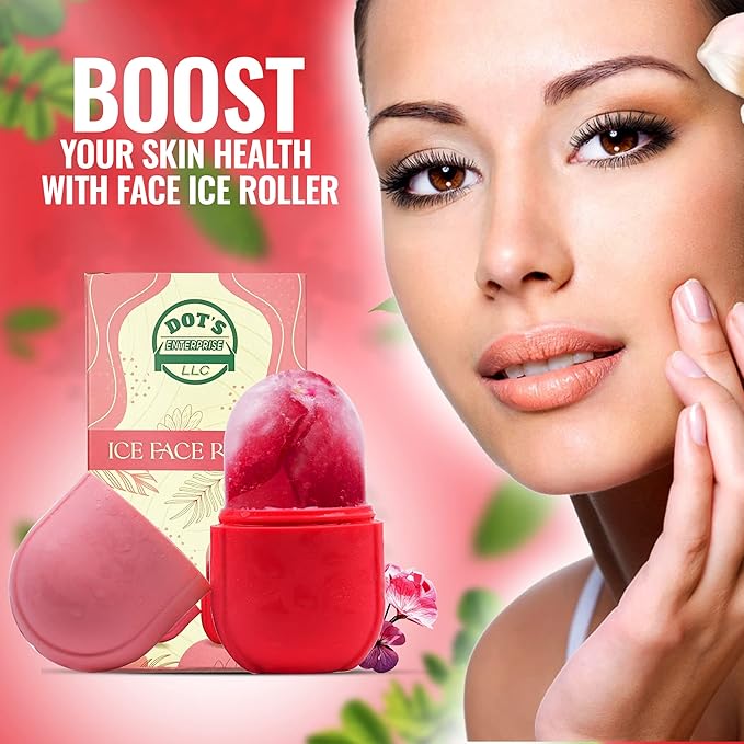 Silicone Face Ice Roller Mold for at Home DIY Skin Care Infusions - Eye Puffiness Relief, Cooling Massage Reduces Swelling, Shrinks Pores & Gives Glow