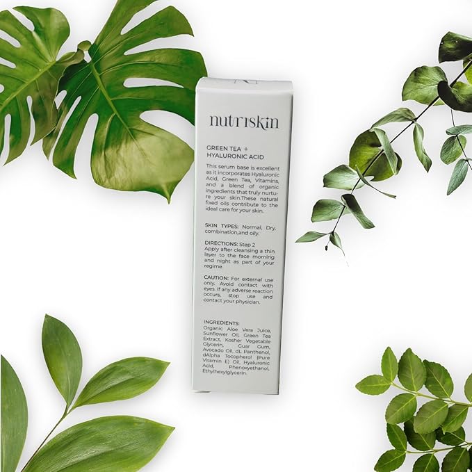 Green tea and hyaluronic acid serum anti-aging, 1 Ounce (Pack of 1)