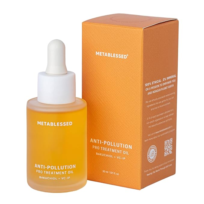 Anti-Pollution Pro Treatment Facial Oil | Bakuchiol + VC-IP | Repairs and Protects Blemished Skin, Restores Firmness & Elasticity. Cruelty-Free, Clean Beauty 1.01 fl. oz
