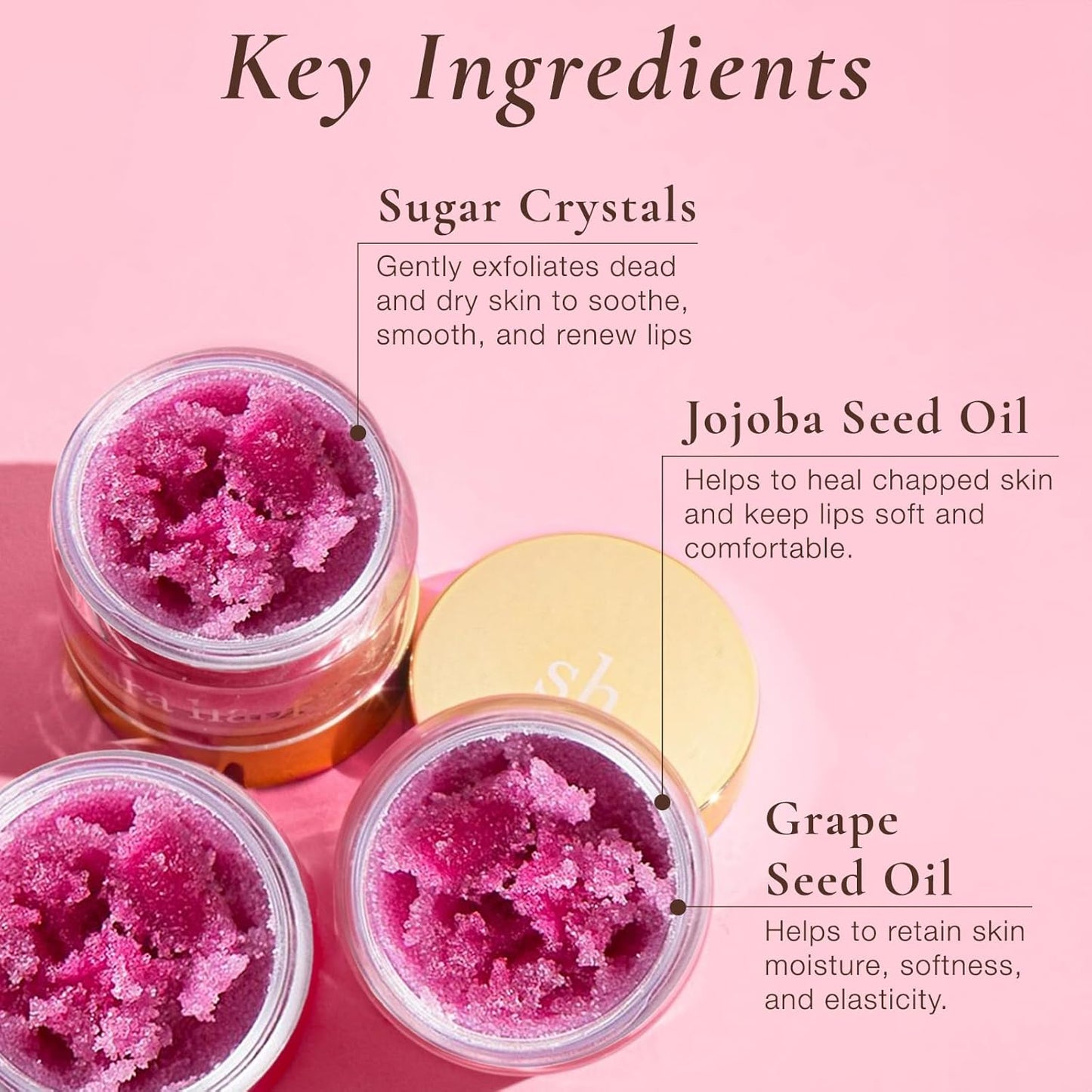 Sara Happ The Passion Fruit Lip Scrub - Gently Exfoliate, Polish, and Revitalize Dry Lips with Sugar Crystals, Jojoba, and Grape Oils. Vegan, 0.5 oz