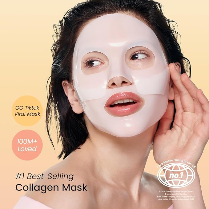 BIODANCE Bio-Collagen Real Deep Mask, Hydrating Overnight Hydrogel Mask, Pore Minimizing, Elasticity Improvement, Korean Skincare | 1.19oz(34g) x 16ea