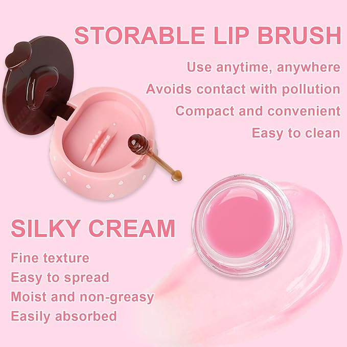 Lip Therapy Set - Lip Scrub & Lip Mask, Overnight Treatment Lip Care Kits with - Exfoliate, Condition, Hydrate and Soothe, Exfoliator & Moisturize Natural Two Step Treatment(4PCS)