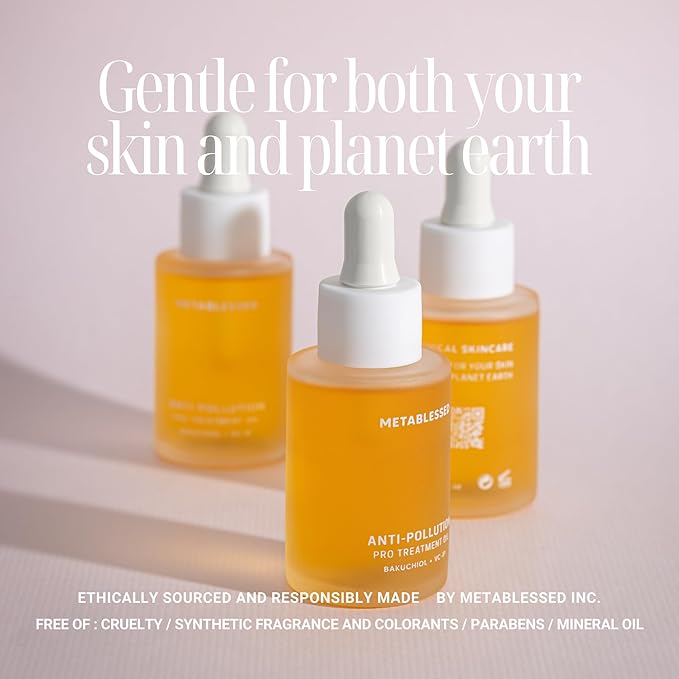 Anti-Pollution Pro Treatment Facial Oil | Bakuchiol + VC-IP | Repairs and Protects Blemished Skin, Restores Firmness & Elasticity. Cruelty-Free, Clean Beauty 1.01 fl. oz