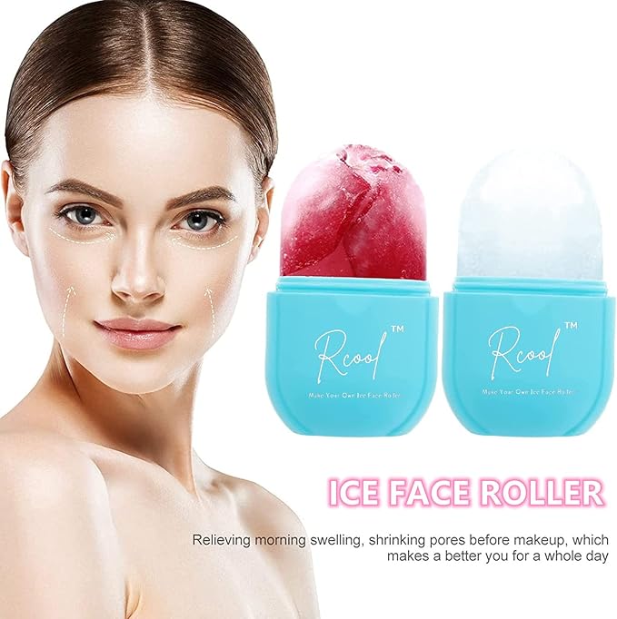 Ice Face Roller & Gua Sha,Face Massager,Facial Beauty Ice Roller Skin Care Tools,Skin Care Products-for Face&Eyes,Remove Fine Lines,Shrink Pores,Reduce Acne and Lubricate The Skin. (Blue)