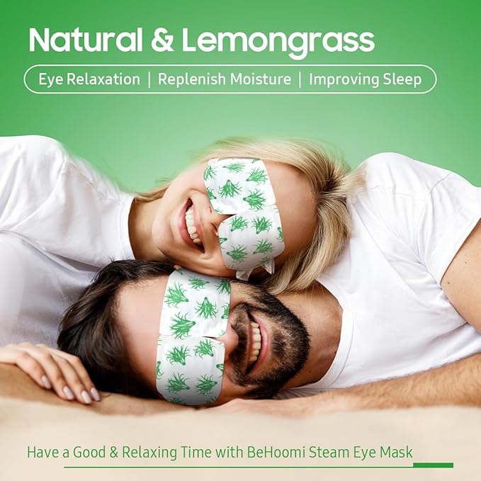 30Packs Steam Eye Mask, Heated Eye Mask Warm Compress for Eyes, Self Heating Warm Eye Masks Disposable Steam Mask for Home Sleep, Spa, Travel Essentials & Relaxation Gifts (Lemongrass)