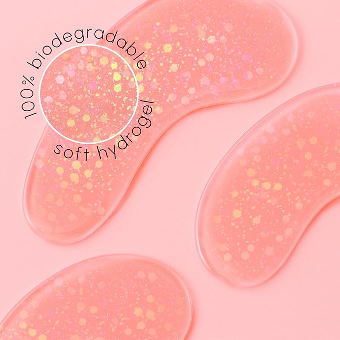 MAREE Pink Eye Gels - Marine Collagen Under Eye Patches for Puffy Eyes and Dark Circles - Undereye Mask Patches for Women - Hydrating Gel Eye Masks with Rose Water - Parches Para Ojeras Gel Pads